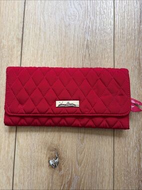 Vera Bradley Quilted Red Trifold Wallet